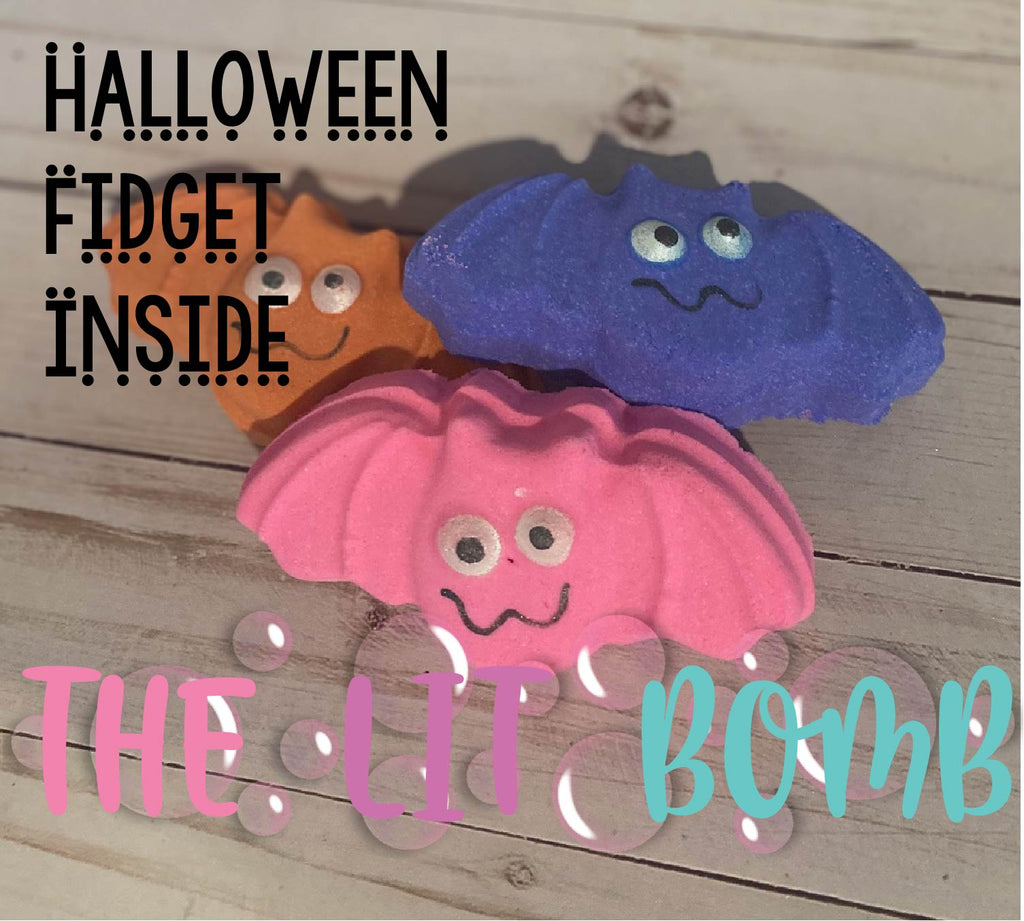 Bat Bath Bomb with Halloween Fidget Toys