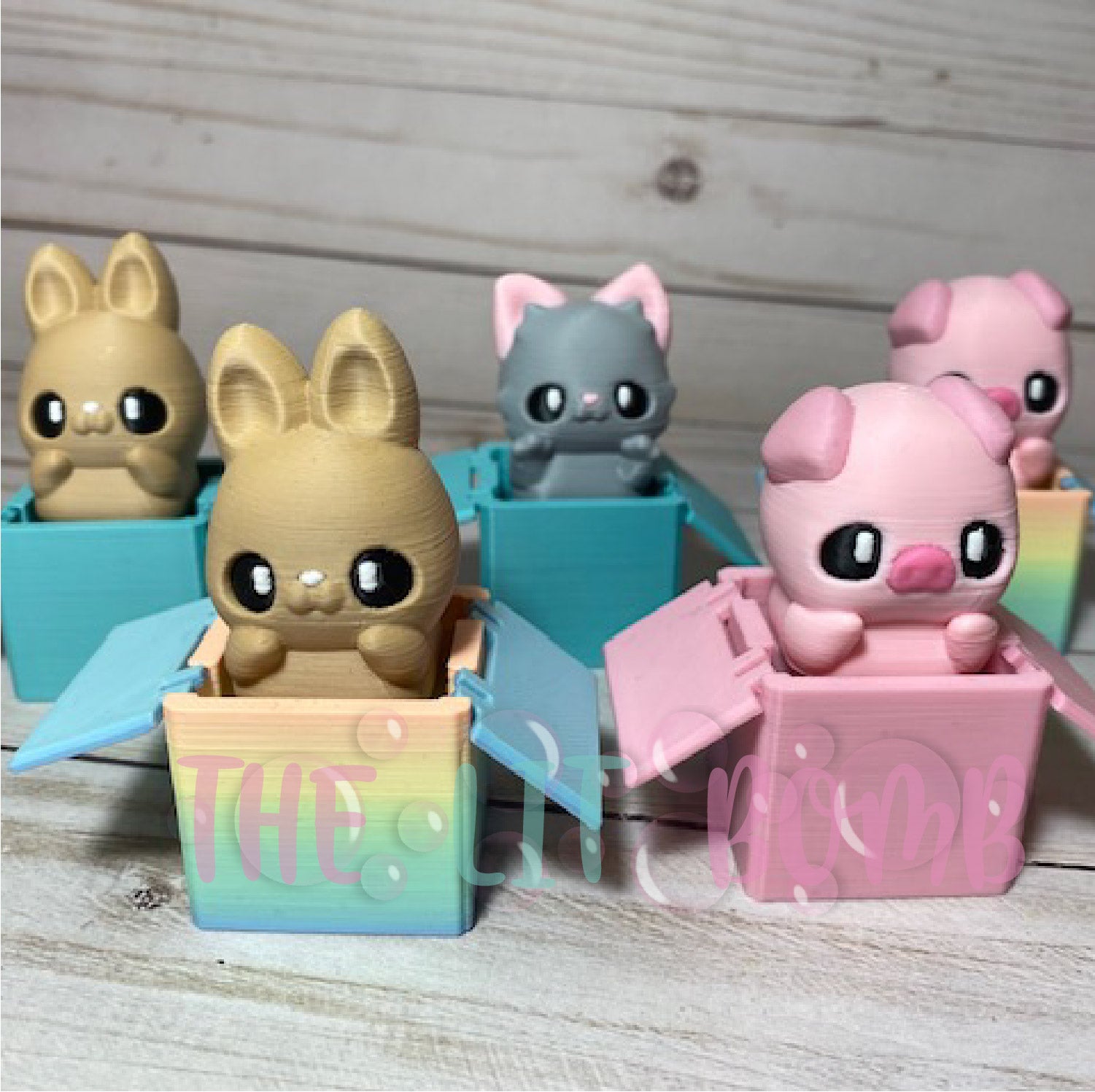 Animal Clicker Boxes 3D Printed Fidget